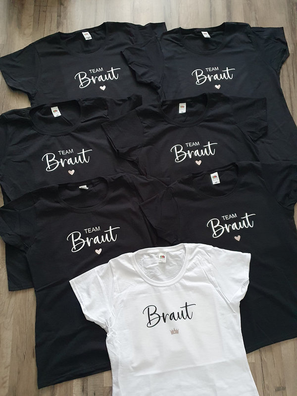 T-Shirt Braut oder Team Braut